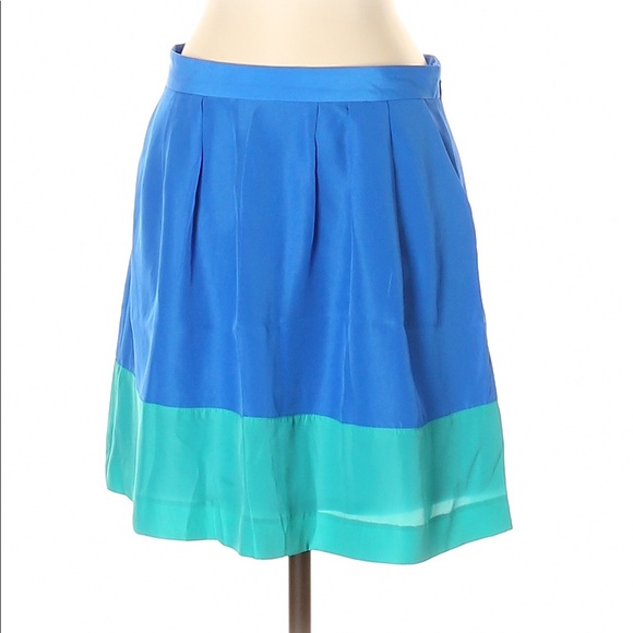 J. Crew Dresses & Skirts - J.Crew Blue/Turquoise Color Block Skirt 2